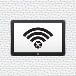 wifi signal in flight design vector image