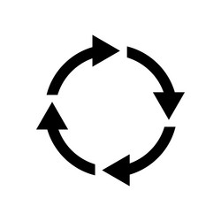 Circular Arrow Round Icon - Loop vector image