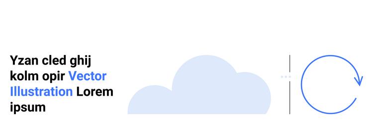 cloud with circular arrow representing data vector image