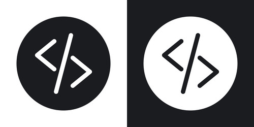 code icon set vector image