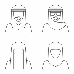 Middle Eastern Male Avatars Vector Images (79)