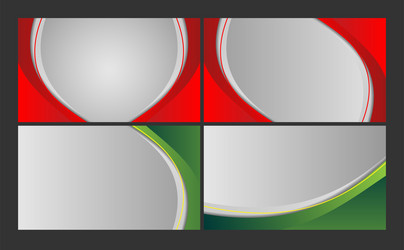 red and green empty space abstract minimalist vector image