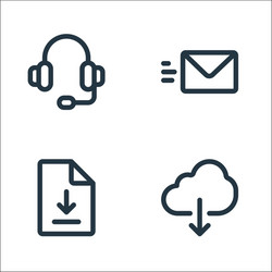 ui line icons linear set quality vector image
