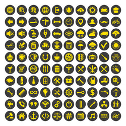 web and mobile icons set on white background vector image