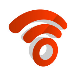 wireless cordless signal internet wifi shape icon vector image