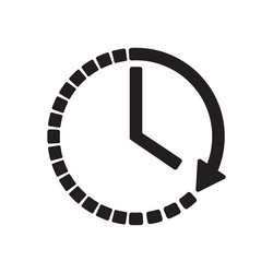 clock countdown or timer icon in flat style vector image