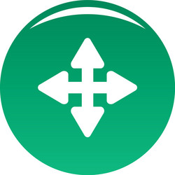 cursor displacement element icon green vector image