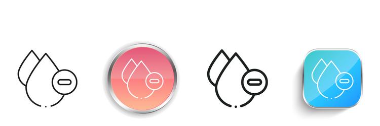 drops icon thin linear regular and button style vector image