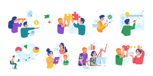 Interactive Business Collaboration vector image