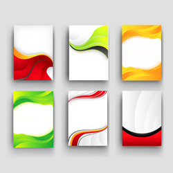 minimal curve wave set background with shadow vector image