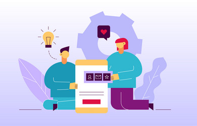 Mobile App Development Workflow vector image