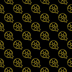 mouse click on radiation symbol seamless pattern vector image