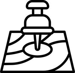 pushpin on map icon location and navigation vector image
