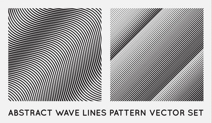 set wave oblique smooth lines pattern vector image