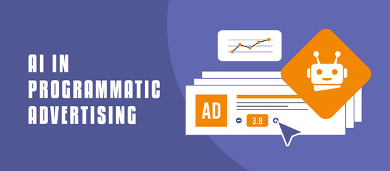 ai in programmatic advertising optimizes ad vector image