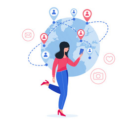 online world global network connection concept vector image