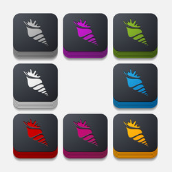 square button shell vector image