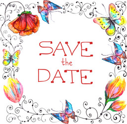 watercolor floral Vector Image