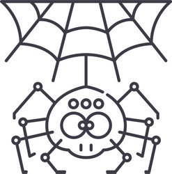 cobweb icon linear isolated thin vector image