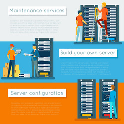 Data Center & Hosting Solutions vector image