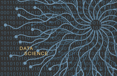 data science text lines with dots connected style vector image