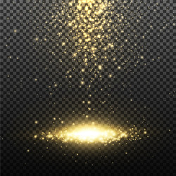 Gold glitter stardust christmas background Vector Image