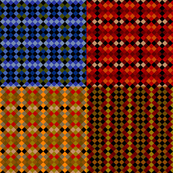 set of abstract geometric seamless pattern vector image