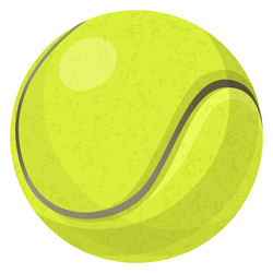 tennis yellow ball cartoon sport game icon vector