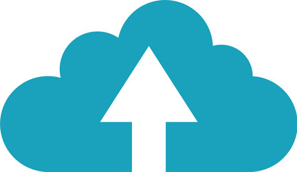 upload up arrow cloud icon vector image