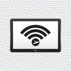 wifi signal in flight design vector image