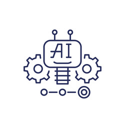 ai bot icon artificial intelligence line vector image