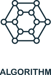 algorithm icon from machine learning collection vector image