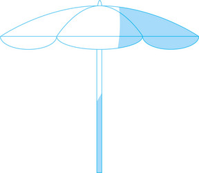 Blue beach umbrella Royalty Free Vector Image - VectorStock