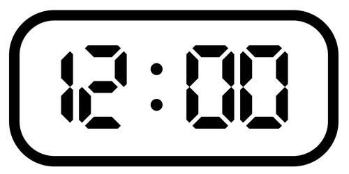 Digital Clock Icon - Time Display vector image
