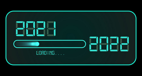 Digital New Year Clock 2022 Countdown vector image