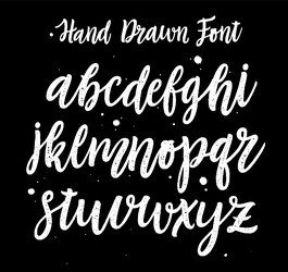 Handwritten script alphabet Royalty Free Vector Image