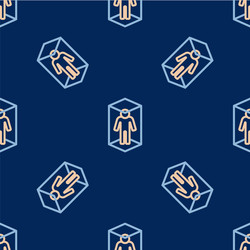 line 3d modeling icon isolated seamless pattern vector image