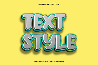 text style editable effect 3d emboss vector image