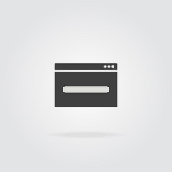 web browser icon on grey background internet page vector image