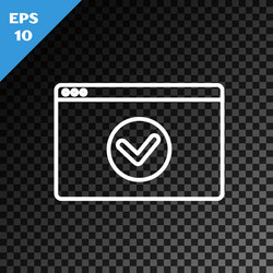 white line secure your site with https ssl icon vector image