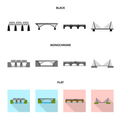 design of connection and symbol set vector image
