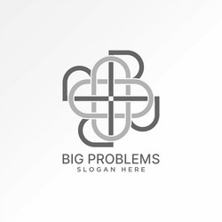 initial b or bbbb font line art motif pattern vector image
