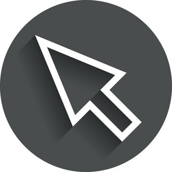 Mouse Pointer Icon - Circular Button vector image