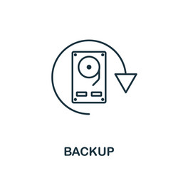 backup icon line style element from data vector image