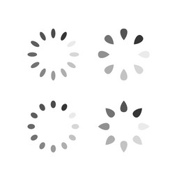 Circular icons symbolize progress loading vector