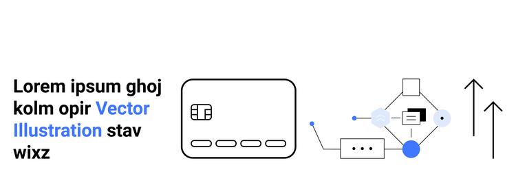 digital workflow automation with credit card vector image
