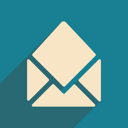 flat with shadow icon and mobile applacation open vector image