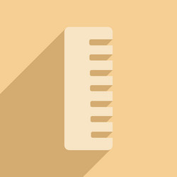 flat with shadow icon and mobile application comb vector image