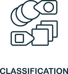 Machine Learning Classification Icon vector image