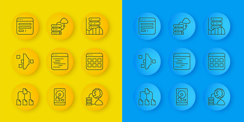 set line folder tree filter setting software vector image